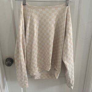 Checkered Beige Sweatshirt